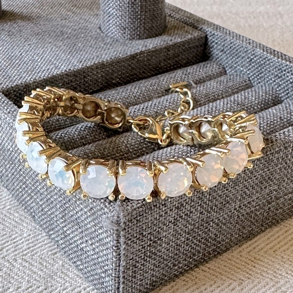 Park Lane Jewelry - Opal Crystal Gold Tennis Impression Bracelet from Park Lane Jewelry